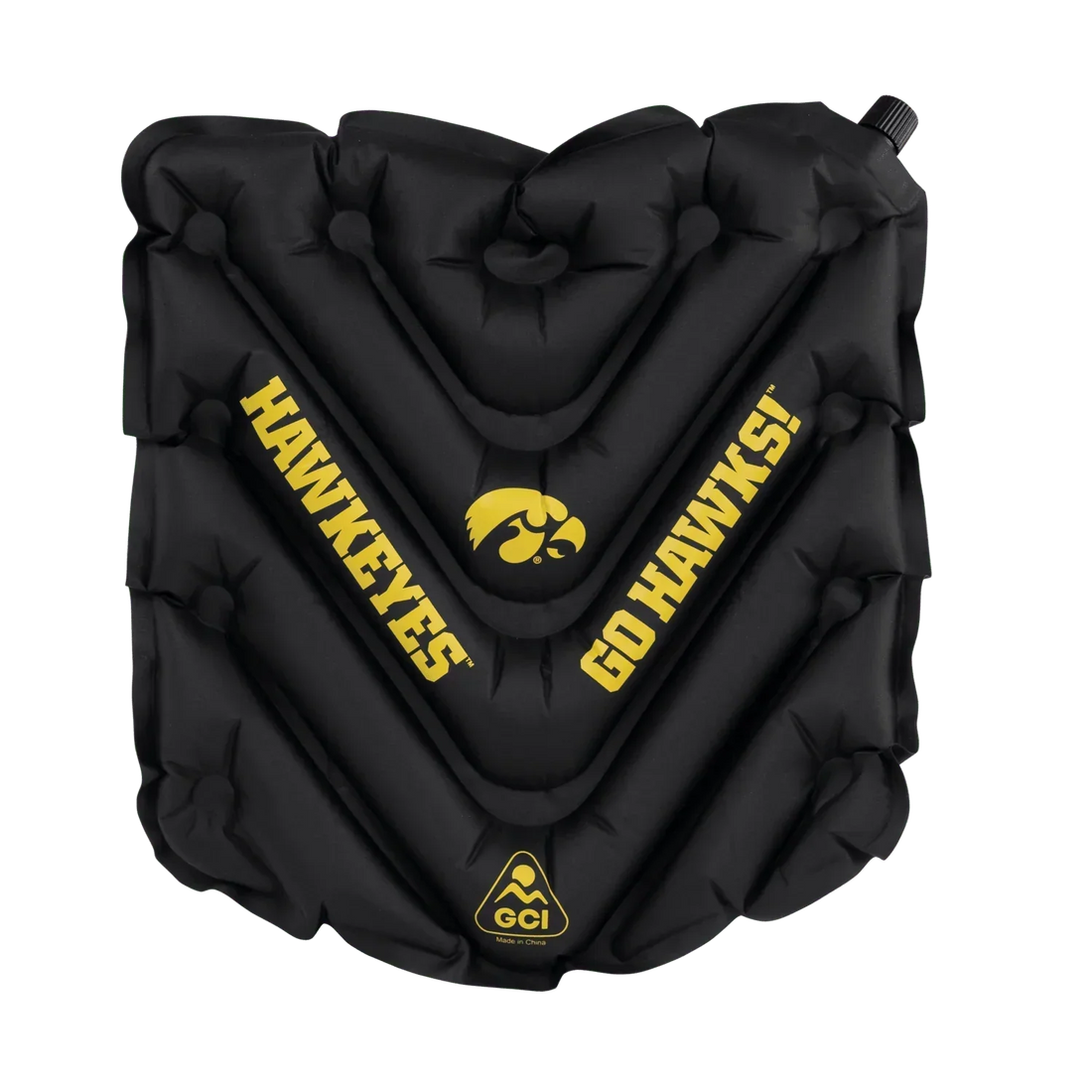 Compact Cushion College V Seat Inflatable Stadium Cushion - Iowa Hawkeyes - Choice 157 - Lightweight Folding Bleacher Chair with Cushioning - Default Title