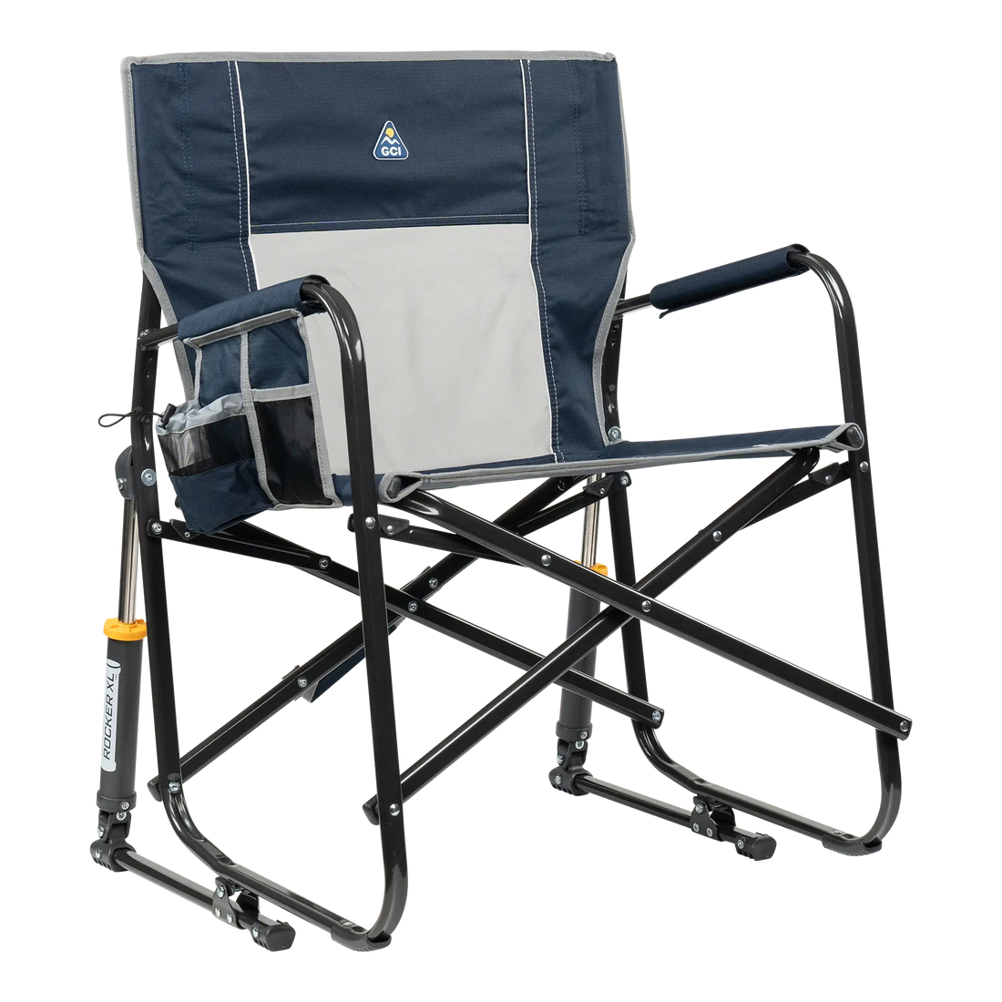Heavy-Duty Freestyle Freestyle Rocker XL - Choice 552 - Heavy-Duty Kickback Rocker with Beverage Holder - Indigo