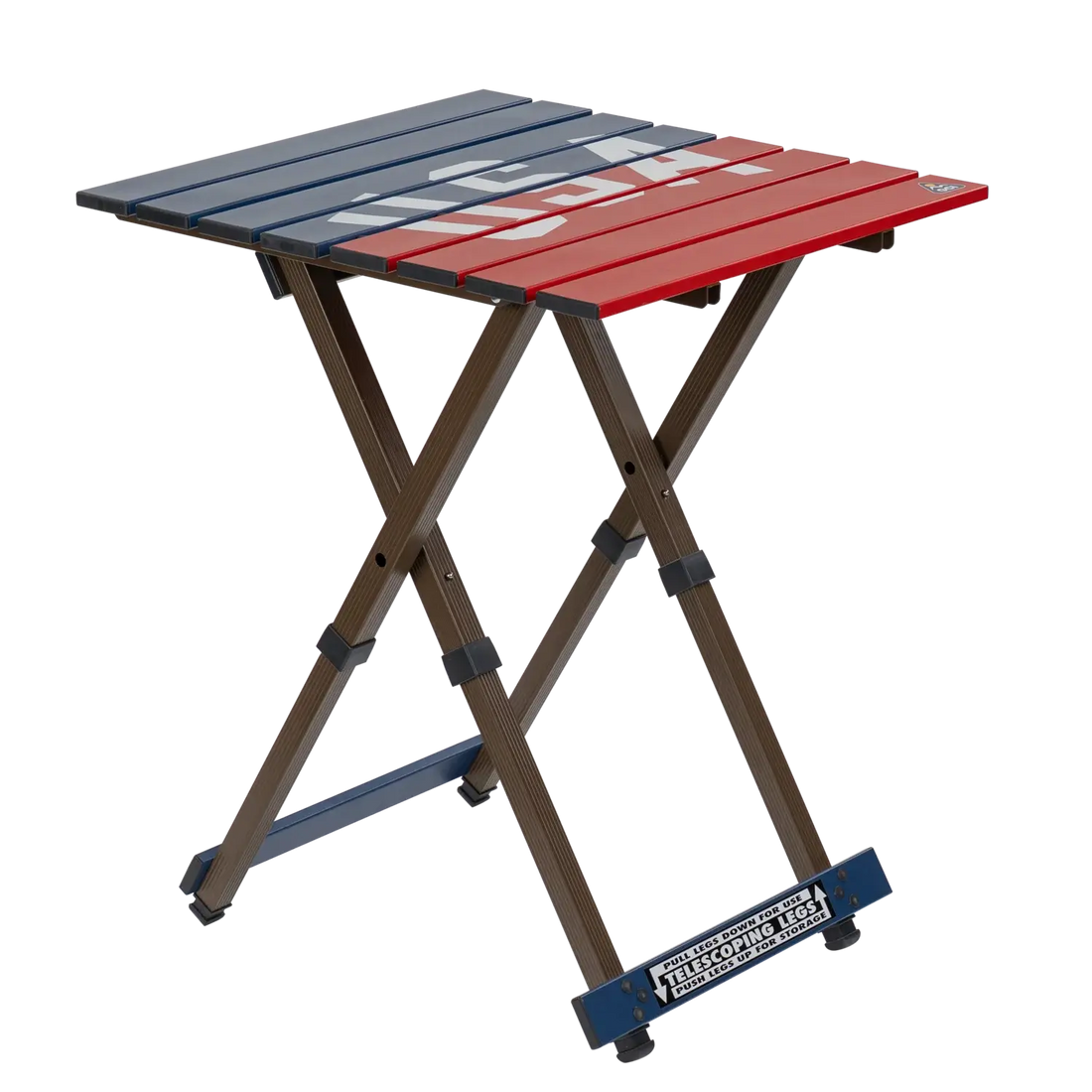 Multi-Functional Cook Compact Camp Table 20 - USA Anniversary Deluxe - Choice 757 - Portable Camping Table with Heat-Resistant Countertop - Default Title