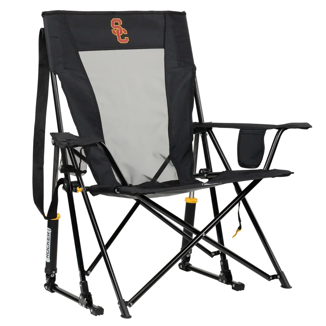 Premium All-Weather College Comfort Pro Rocker - USC Trojans - Choice 856 - RoadTrip Rocker Smooth Motion Camp Chair - Default Title