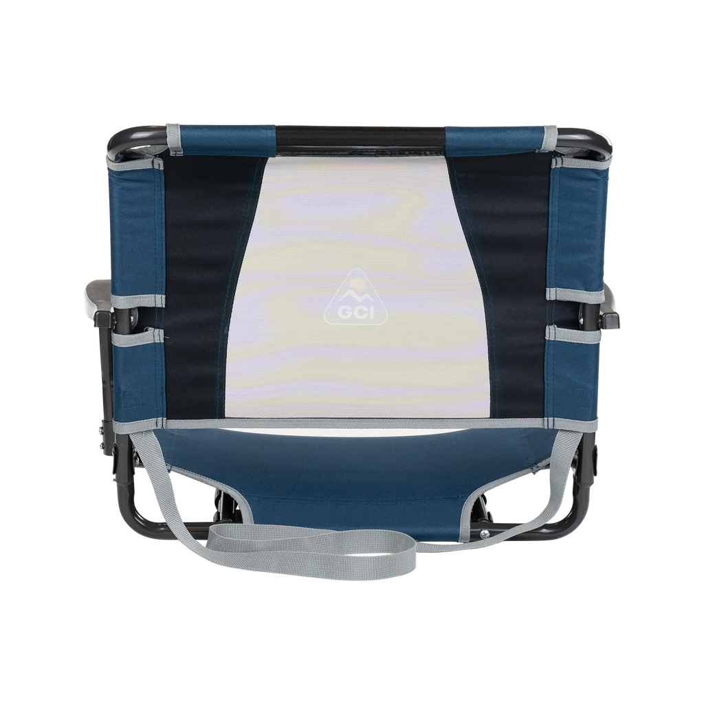 Secure-Hook Big Comfort Stadium Chair with Armrests - Choice 465 - Bleacher-Friendly Stadium Chair with Back Support Detail