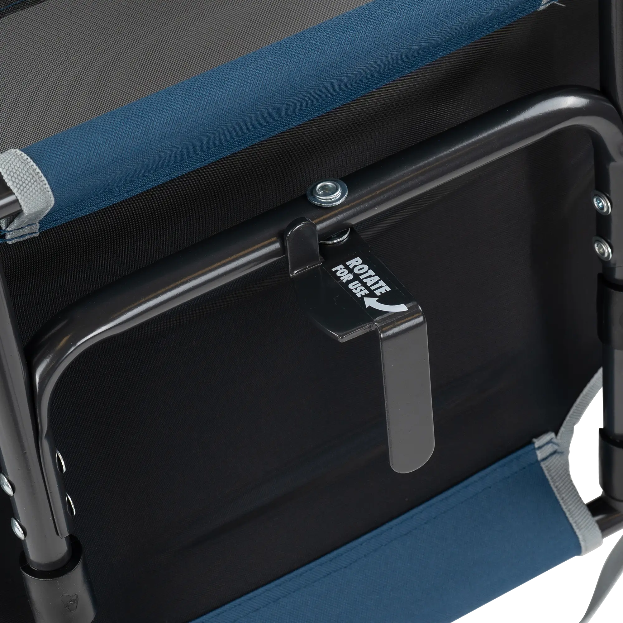 Secure-Hook Big Comfort Stadium Chair with Armrests - Choice 465 - Bleacher-Friendly Stadium Chair with Back Support Detail
