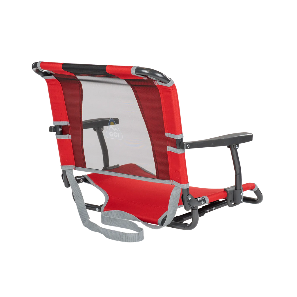 Secure-Hook Big Comfort Stadium Chair with Armrests - Choice 465 - Bleacher-Friendly Stadium Chair with Back Support Detail