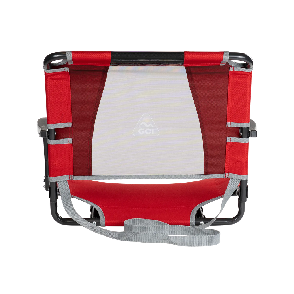 Secure-Hook Big Comfort Stadium Chair with Armrests - Choice 465 - Bleacher-Friendly Stadium Chair with Back Support Detail