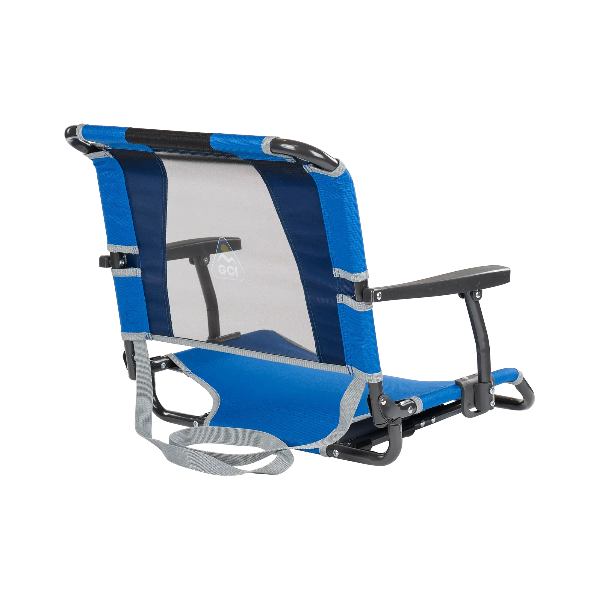 Secure-Hook Big Comfort Stadium Chair with Armrests - Choice 465 - Bleacher-Friendly Stadium Chair with Back Support Detail