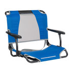 Secure-Hook Big Comfort Stadium Chair with Armrests - Choice 465 - Bleacher-Friendly Stadium Chair with Back Support - Royal Blue