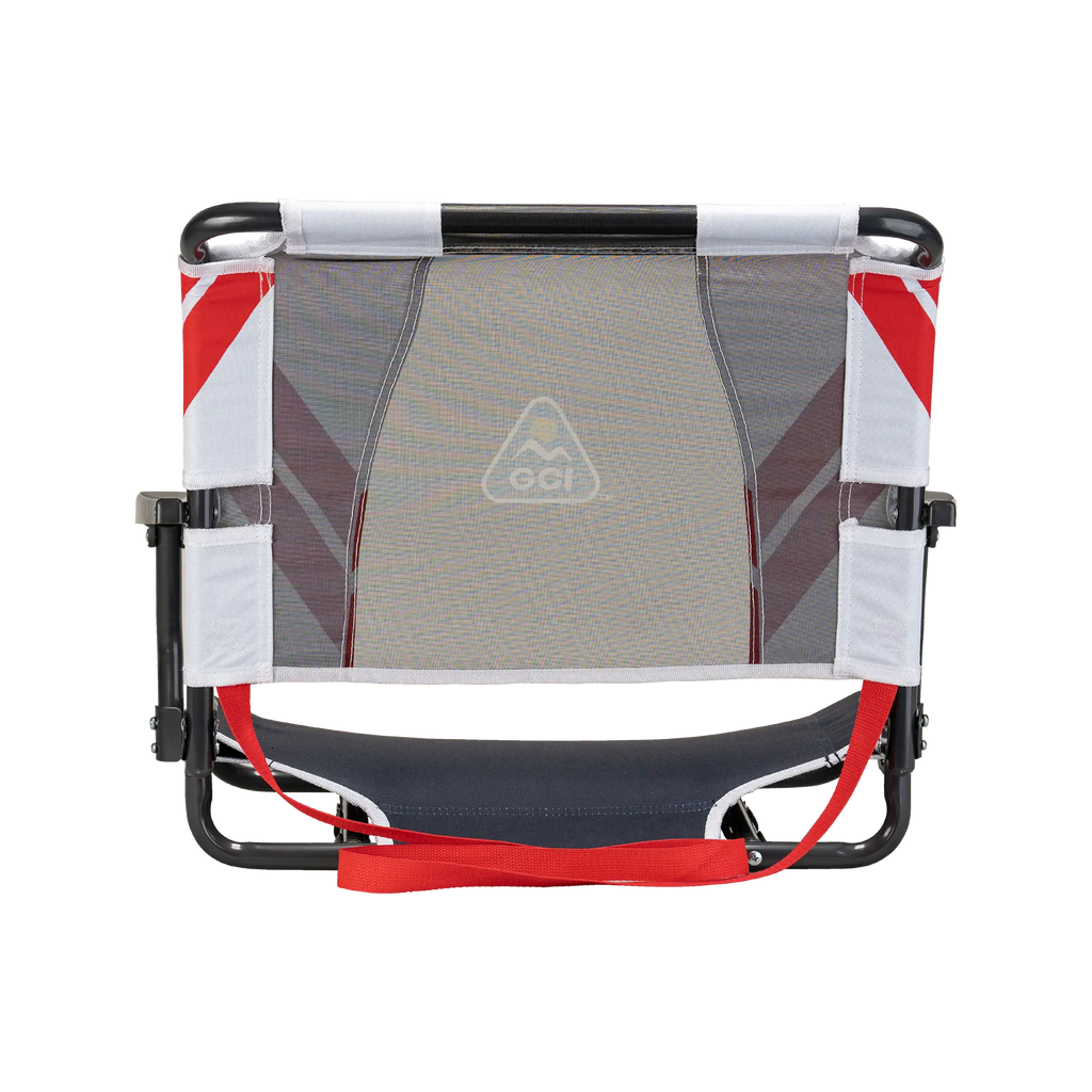Secure-Hook Big Comfort Stadium Chair with Armrests - Choice 465 - Bleacher-Friendly Stadium Chair with Back Support Detail