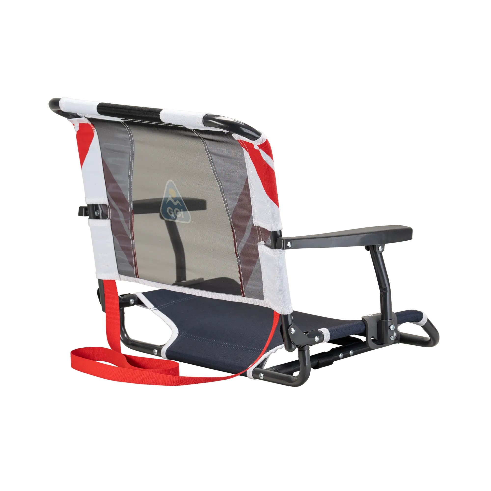 Secure-Hook Big Comfort Stadium Chair with Armrests - Choice 465 - Bleacher-Friendly Stadium Chair with Back Support Detail