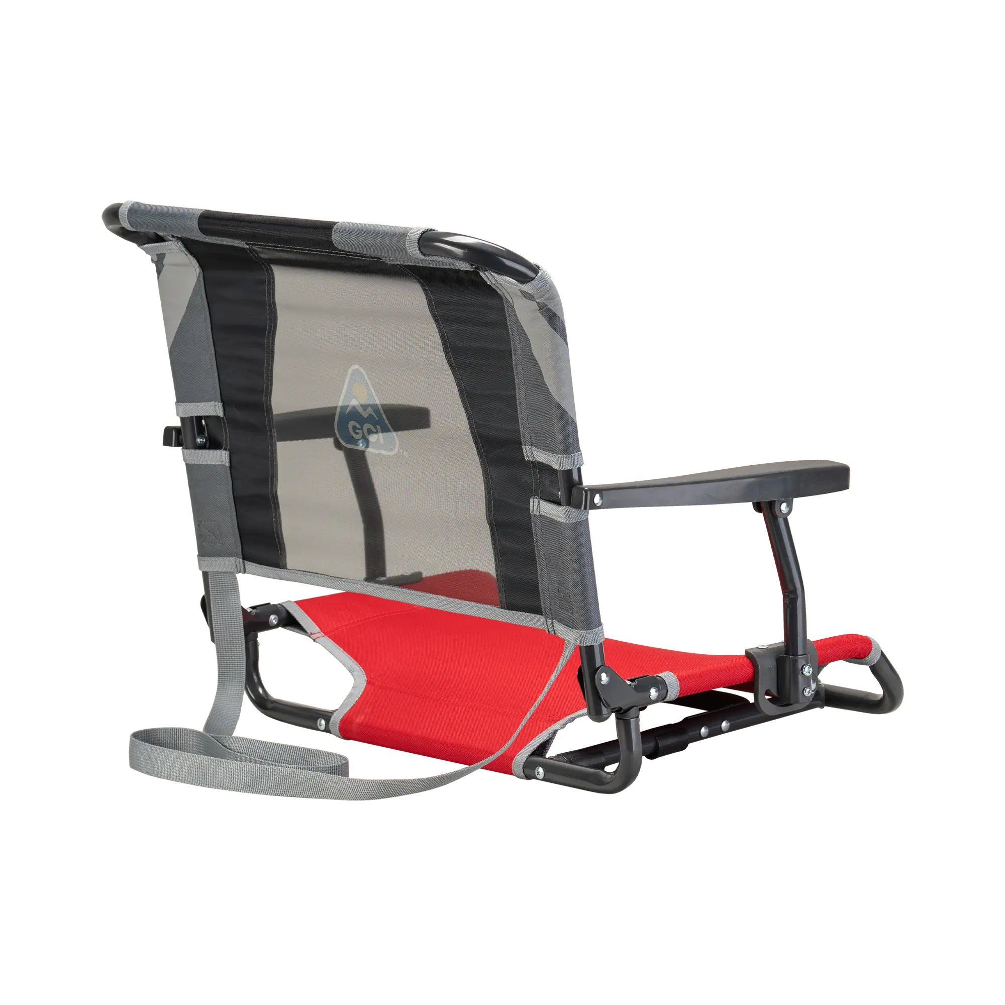 Secure-Hook Big Comfort Stadium Chair with Armrests - Choice 465 - Bleacher-Friendly Stadium Chair with Back Support Detail