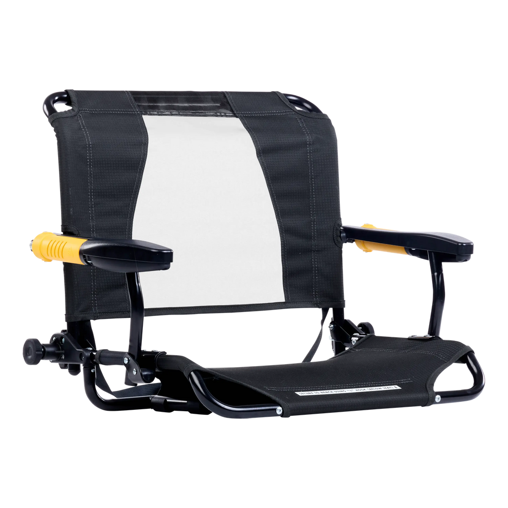 Premium All-Weather Stadium Rock-Cliner - Choice 540 - Freestyle Rocker Portable Outdoor Folding Chair - Dark Charcoal