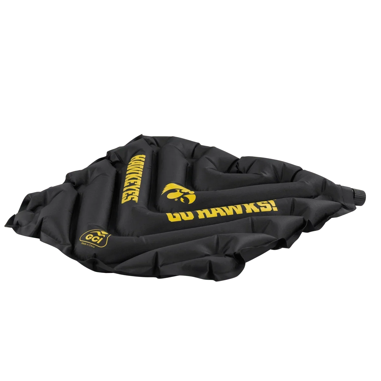 Compact Cushion College V Seat Inflatable Stadium Cushion - Iowa Hawkeyes - Choice 157 - Lightweight Folding Bleacher Chair with Cushioning Detail