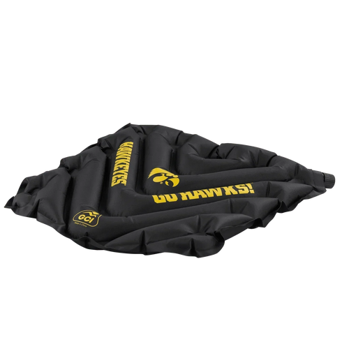 Compact Cushion College V Seat Inflatable Stadium Cushion - Iowa Hawkeyes - Choice 157 - Lightweight Folding Bleacher Chair with Cushioning Detail