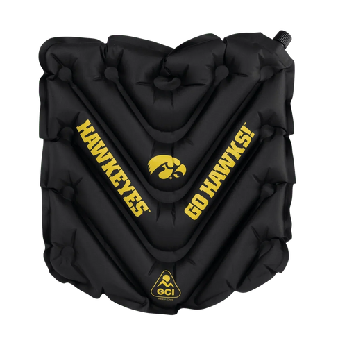 Compact Cushion College V Seat Inflatable Stadium Cushion - Iowa Hawkeyes - Choice 157 - Lightweight Folding Bleacher Chair with Cushioning - Default Title