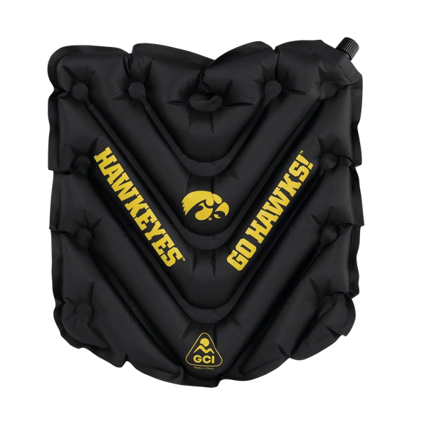 Compact Cushion College V Seat Inflatable Stadium Cushion - Iowa Hawkeyes - Choice 157 - Lightweight Folding Bleacher Chair with Cushioning - Default Title
