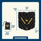 Compact Cushion College V Seat Inflatable Stadium Cushion - Iowa Hawkeyes - Choice 157 - Lightweight Folding Bleacher Chair with Cushioning Detail