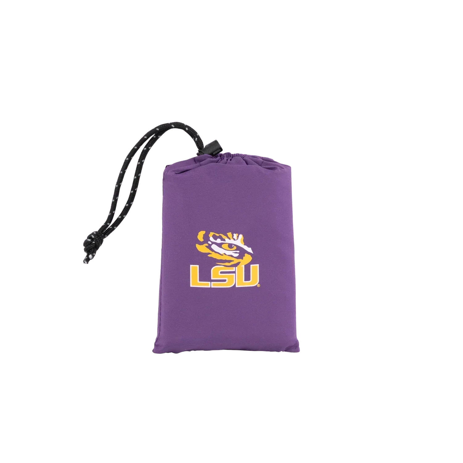 Secure-Hook College V Seat Inflatable Stadium Cushion - LSU Tigers - Choice 762 - Grandstand Cushion Seat with Secure Under-Bench Hooks Detail