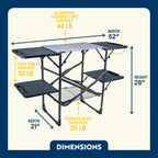 Heavy-Duty Camp Slim-Fold Cook Station - Choice 575 - Heavy-Duty Stainless Steel Camp Cooking Gear Detail