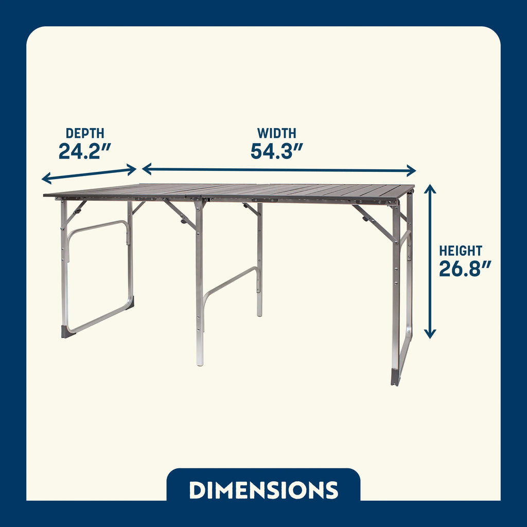 Multi-Functional Cook Slim-Fold Table - Choice 196 - Master Outdoor Kitchen Station for Tailgating & BBQ Detail