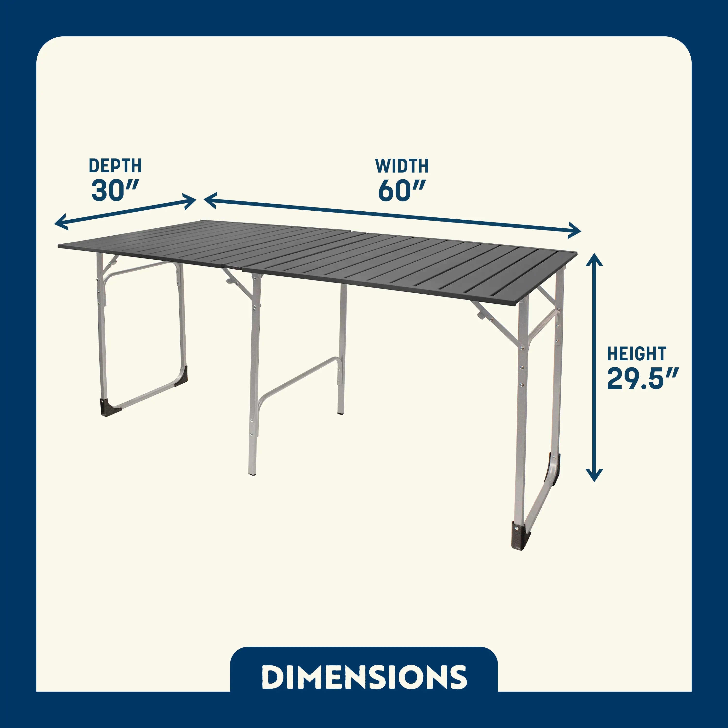 Slim-Fold Slim-Fold Table XL - Choice 651 - Master Outdoor Kitchen Station for Tailgating & BBQ Detail