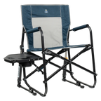 Heavy-Duty Freestyle Freestyle Rocker with Side Table - Choice 853 - RoadTrip Rocker Smooth Motion Camp Chair - Heathered Indigo