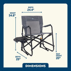 Heavy-Duty Freestyle Freestyle Rocker with Side Table - Choice 853 - RoadTrip Rocker Smooth Motion Camp Chair Detail