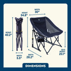 Patented Spring-Action Pod Rocker - Choice 933 - Heavy-Duty Kickback Rocker with Beverage Holder Detail