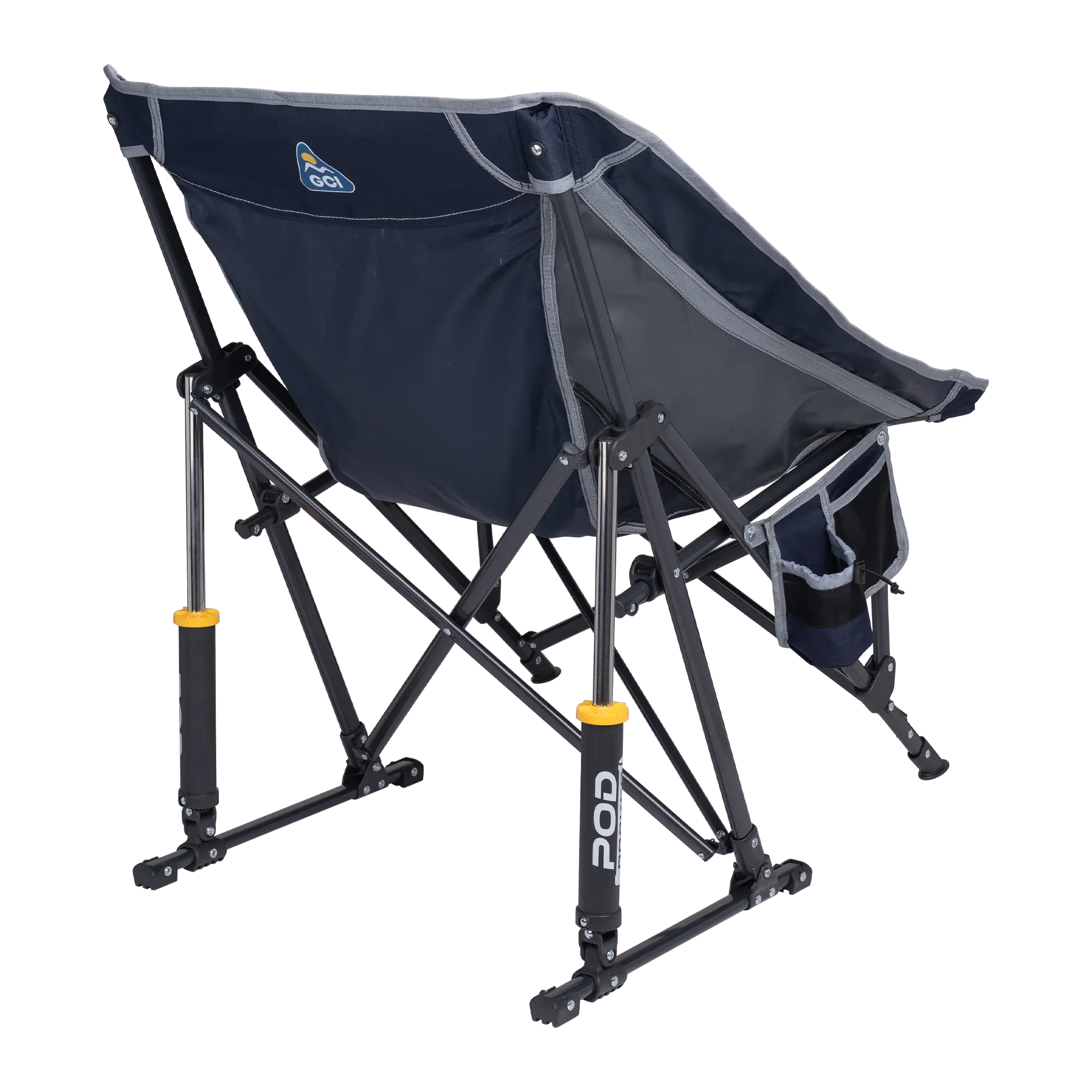 Patented Spring-Action Pod Rocker - Choice 933 - Heavy-Duty Kickback Rocker with Beverage Holder Detail
