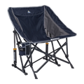 Patented Spring-Action Pod Rocker - Choice 933 - Heavy-Duty Kickback Rocker with Beverage Holder - Indigo
