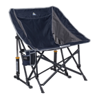 Patented Spring-Action Pod Rocker - Choice 933 - Heavy-Duty Kickback Rocker with Beverage Holder - Indigo