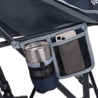 Patented Spring-Action Pod Rocker - Choice 933 - Heavy-Duty Kickback Rocker with Beverage Holder Detail