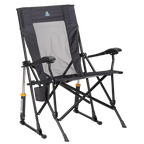 Smooth Motion RoadTrip Rocker - Choice 855 - Patented Spring-Action Rocking Chair for Camping - Dark Charcoal
