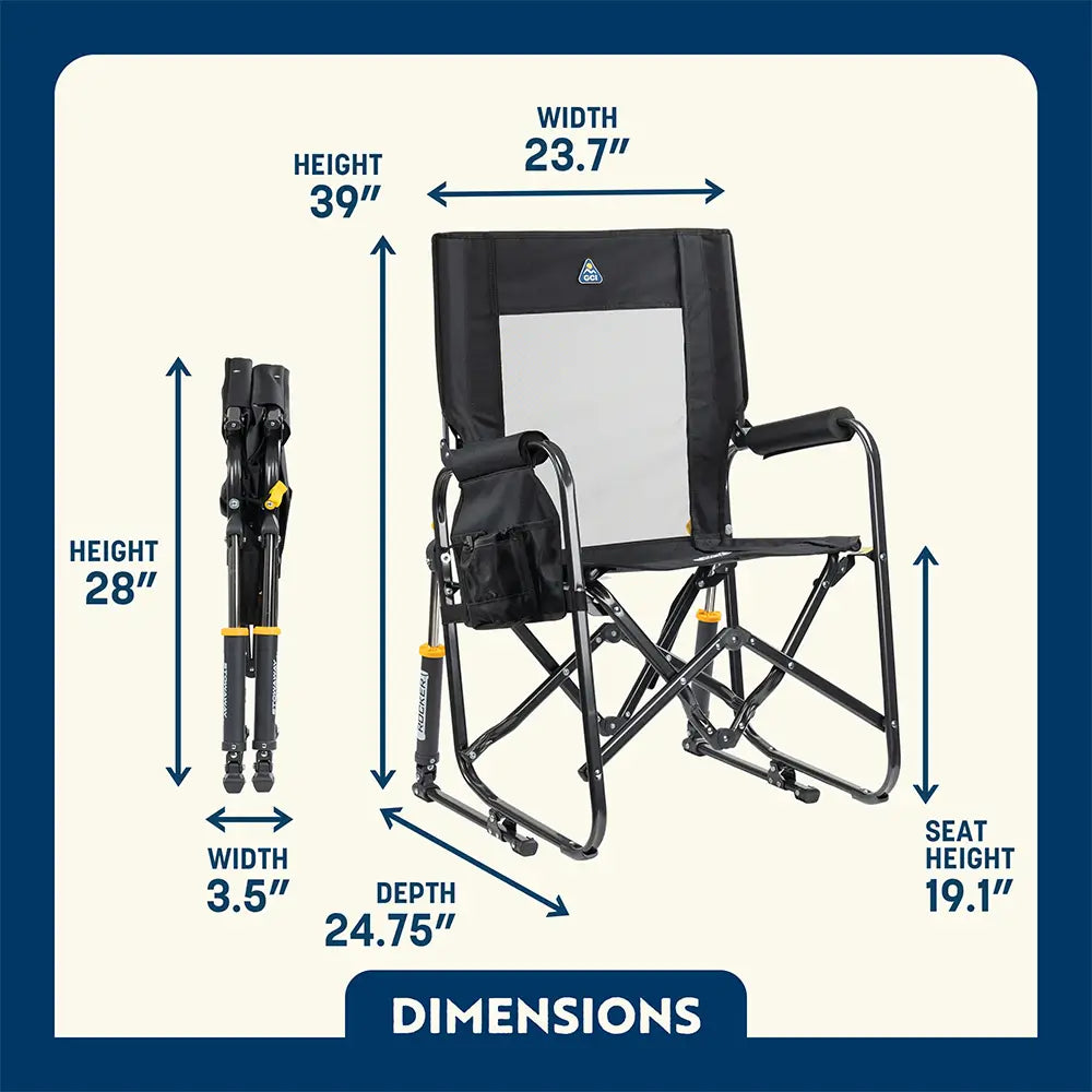 Patented Spring-Action Stowaway Rocker - Choice 794 - Patented Spring-Action Rocking Chair for Camping Detail