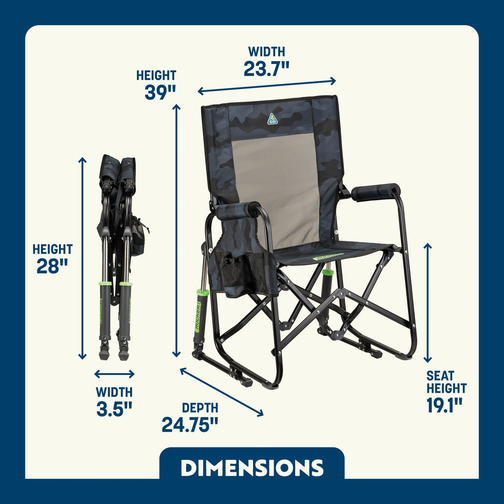 Patented Spring-Action Stowaway Rocker - Choice 794 - Patented Spring-Action Rocking Chair for Camping Detail