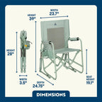 Patented Spring-Action Stowaway Rocker - Choice 794 - Patented Spring-Action Rocking Chair for Camping Detail