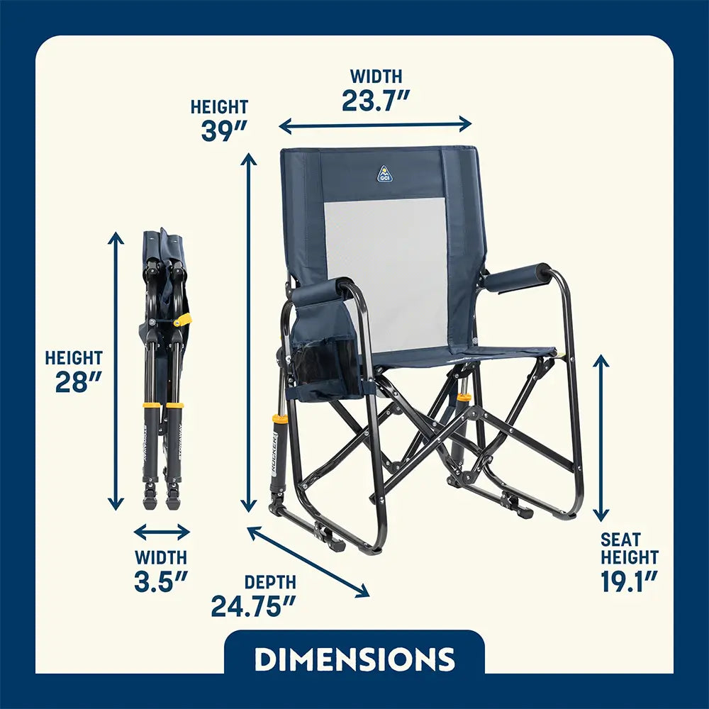 Patented Spring-Action Stowaway Rocker - Choice 794 - Patented Spring-Action Rocking Chair for Camping Detail