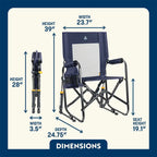 Patented Spring-Action Stowaway Rocker - Choice 794 - Patented Spring-Action Rocking Chair for Camping Detail