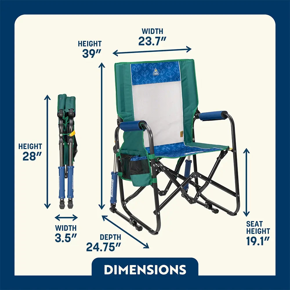 Patented Spring-Action Stowaway Rocker - Choice 794 - Patented Spring-Action Rocking Chair for Camping Detail