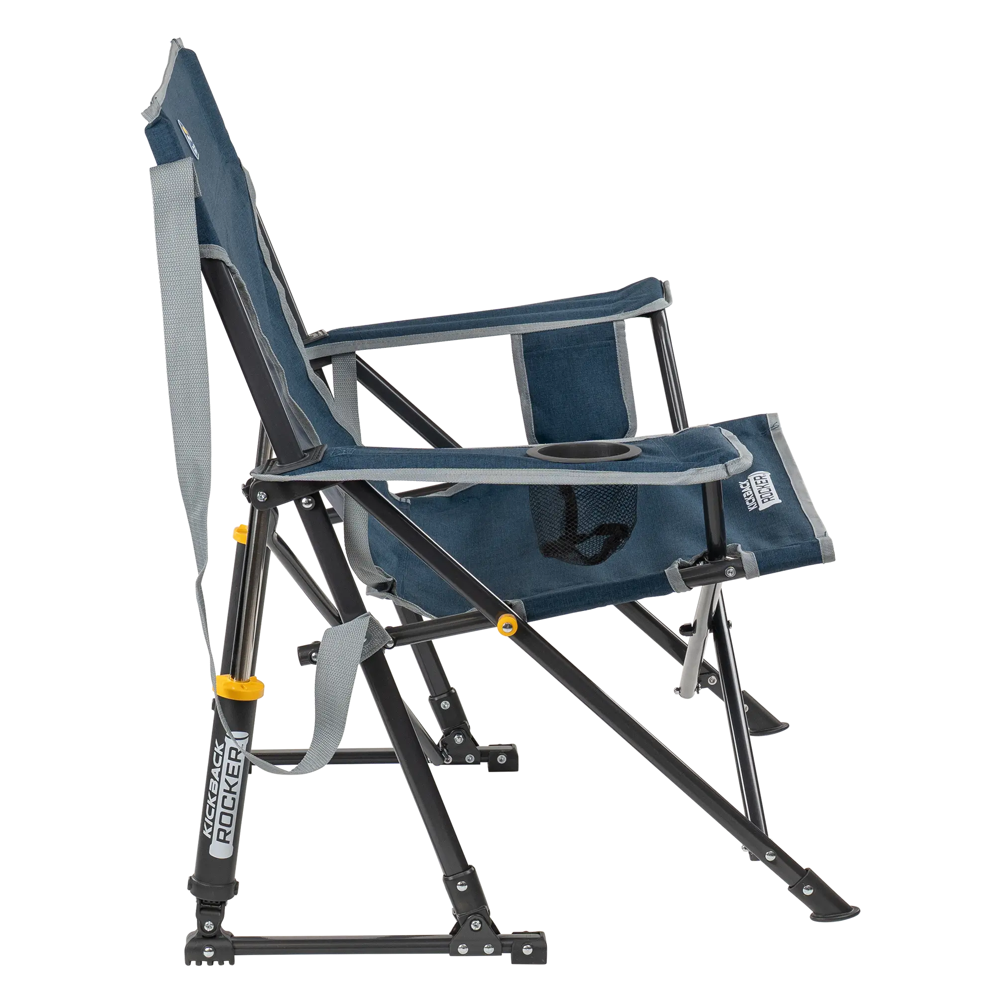 Luxury Camp Kickback Rocker - Choice 345 - Heavy-Duty Kickback Rocker with Beverage Holder Detail