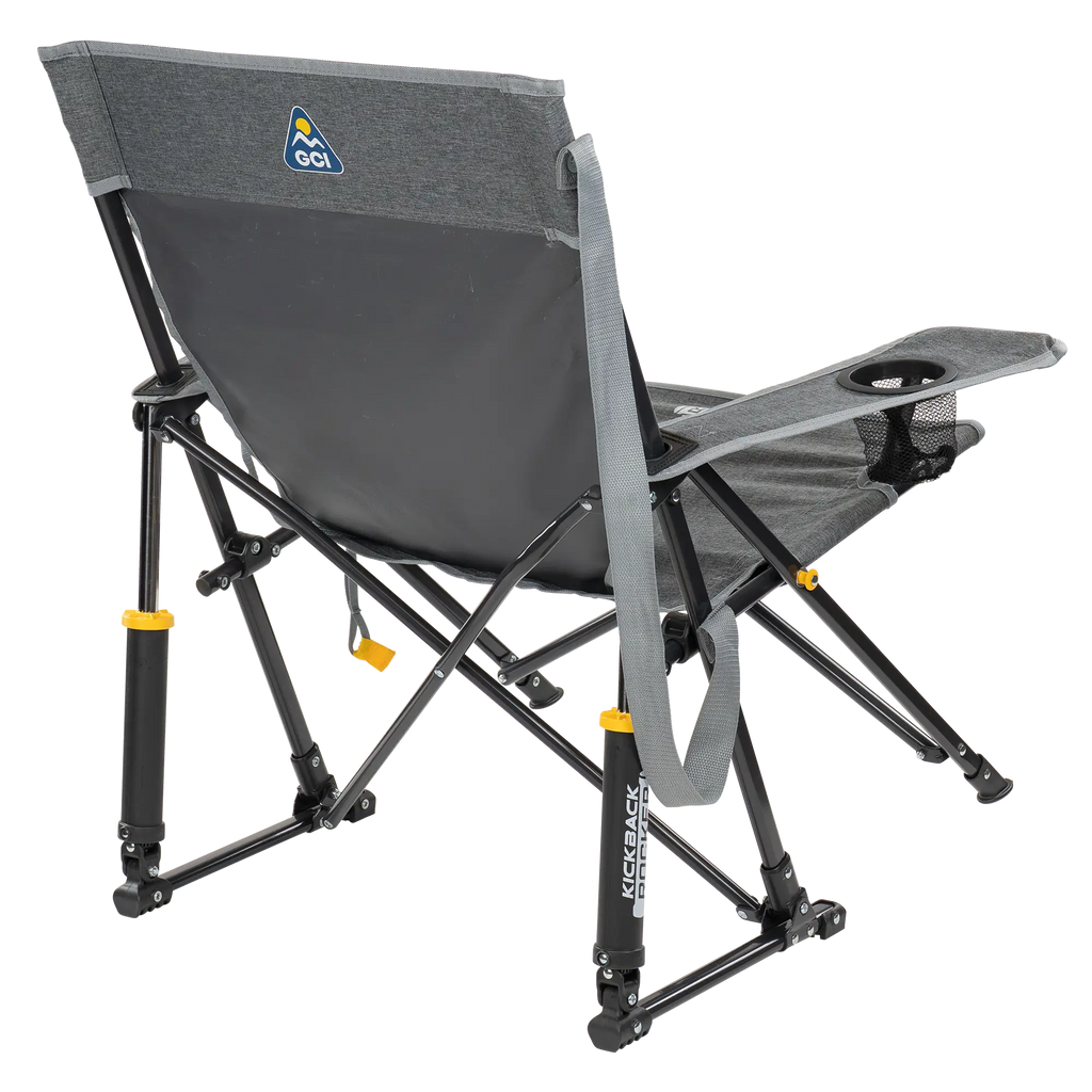 Luxury Camp Kickback Rocker - Choice 345 - Heavy-Duty Kickback Rocker with Beverage Holder Detail
