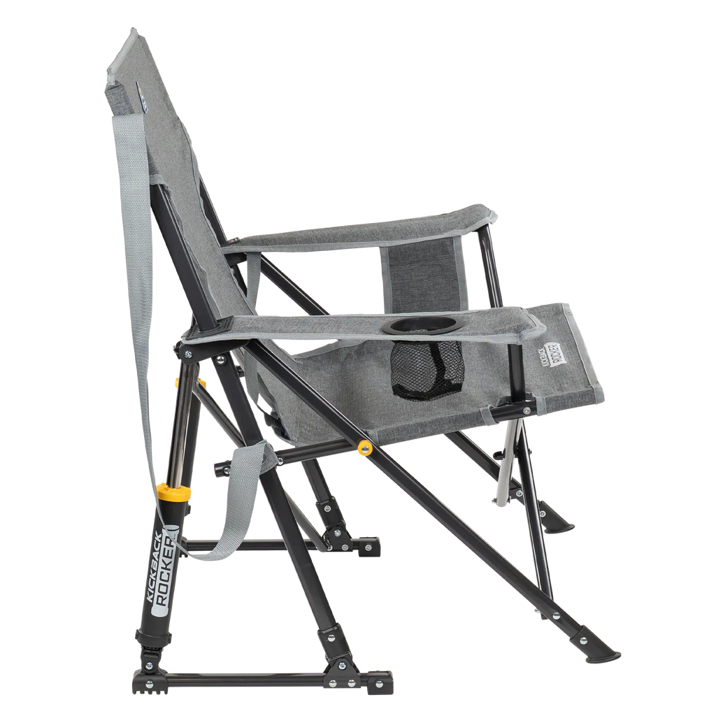 Luxury Camp Kickback Rocker - Choice 345 - Heavy-Duty Kickback Rocker with Beverage Holder Detail