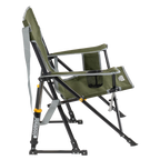 Luxury Camp Kickback Rocker - Choice 345 - Heavy-Duty Kickback Rocker with Beverage Holder Detail