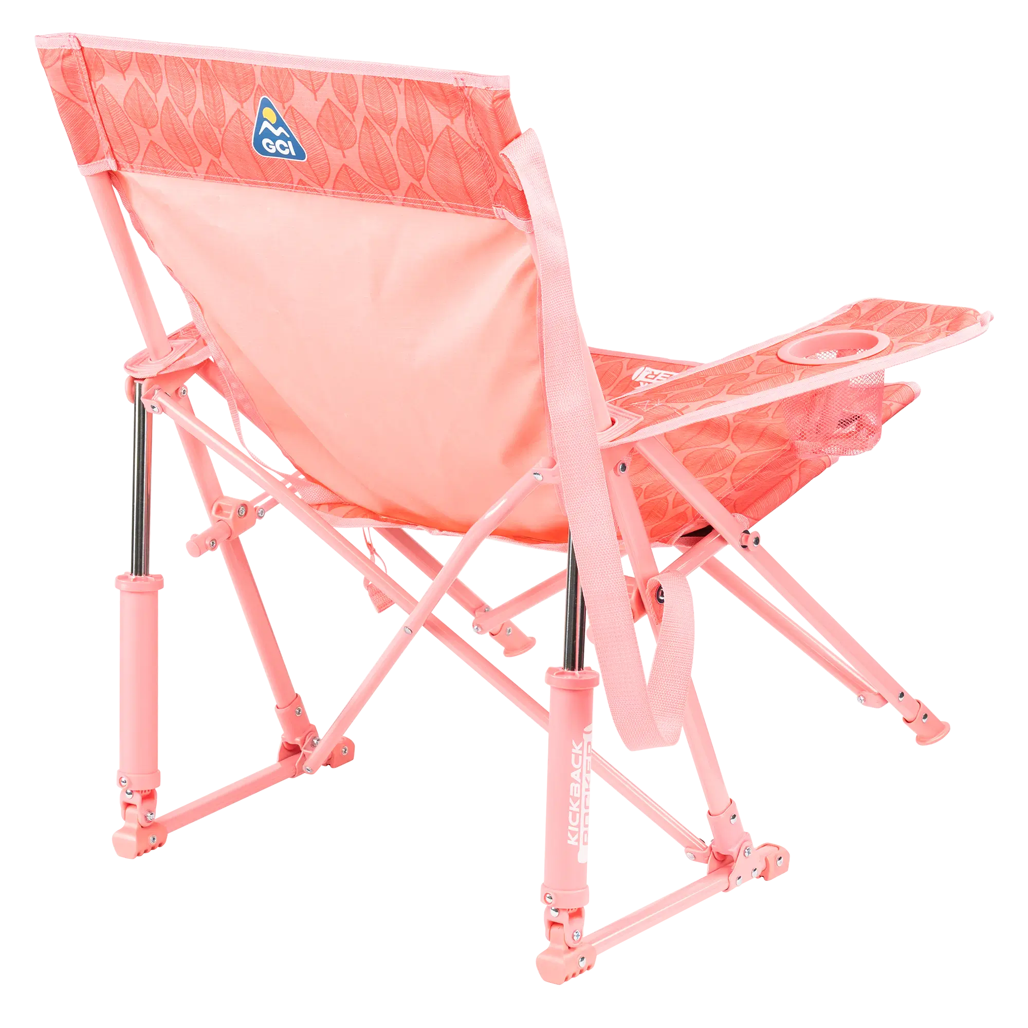 Luxury Camp Kickback Rocker - Choice 345 - Heavy-Duty Kickback Rocker with Beverage Holder Detail