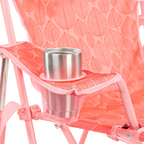 Luxury Camp Kickback Rocker - Choice 345 - Heavy-Duty Kickback Rocker with Beverage Holder Detail