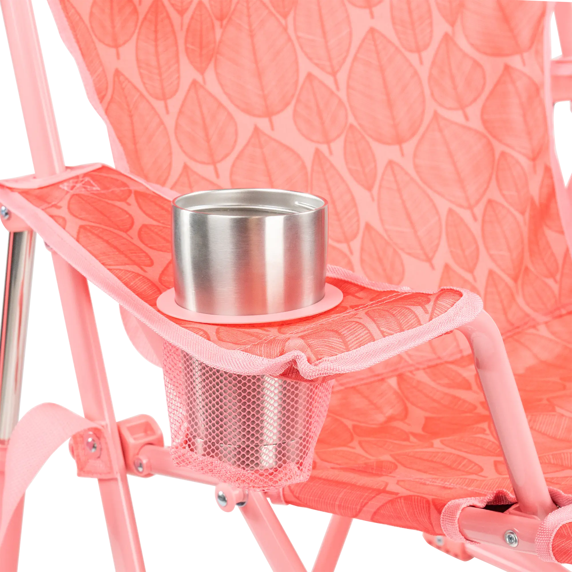 Luxury Camp Kickback Rocker - Choice 345 - Heavy-Duty Kickback Rocker with Beverage Holder Detail