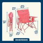 Luxury Camp Kickback Rocker - Choice 345 - Heavy-Duty Kickback Rocker with Beverage Holder Detail