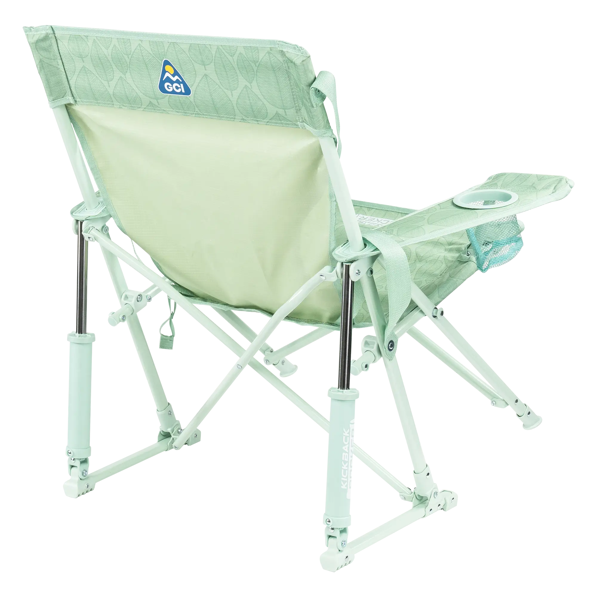 Luxury Camp Kickback Rocker - Choice 345 - Heavy-Duty Kickback Rocker with Beverage Holder Detail