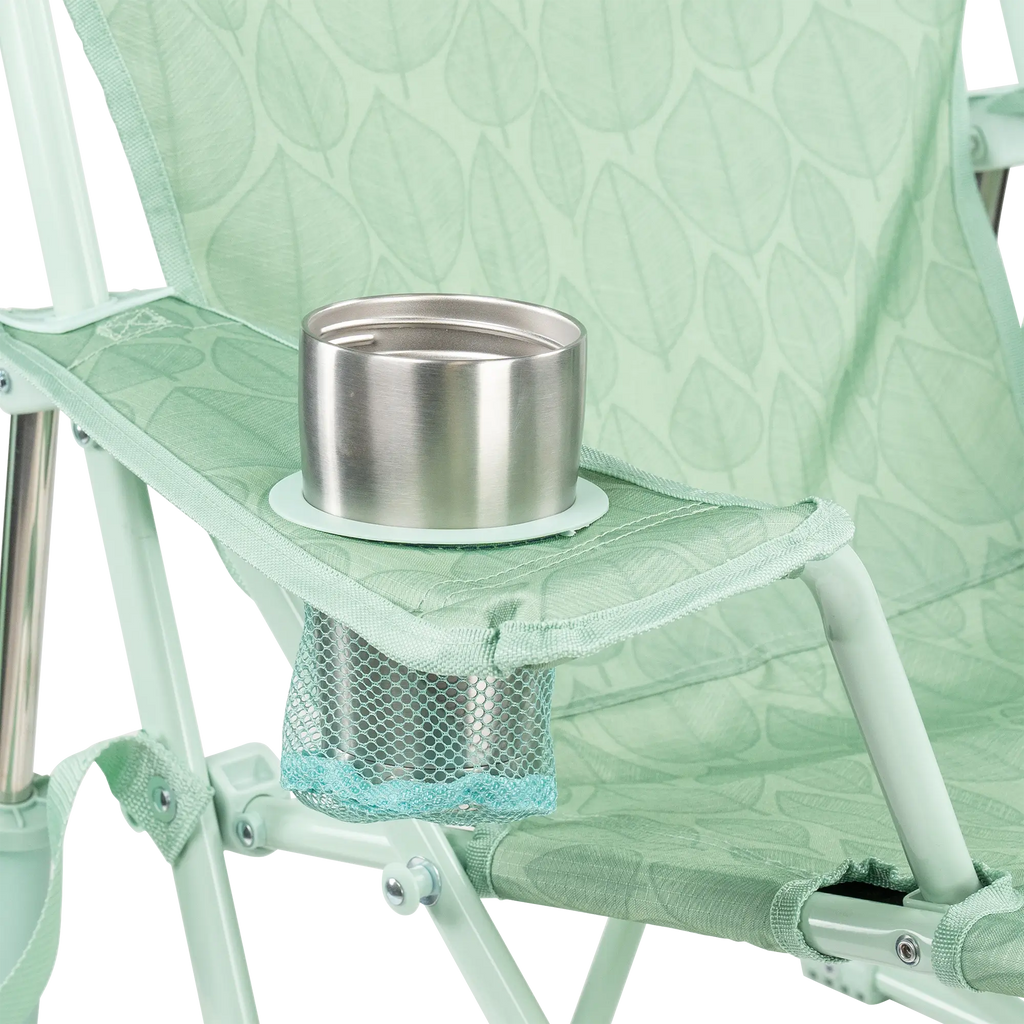 Luxury Camp Kickback Rocker - Choice 345 - Heavy-Duty Kickback Rocker with Beverage Holder Detail