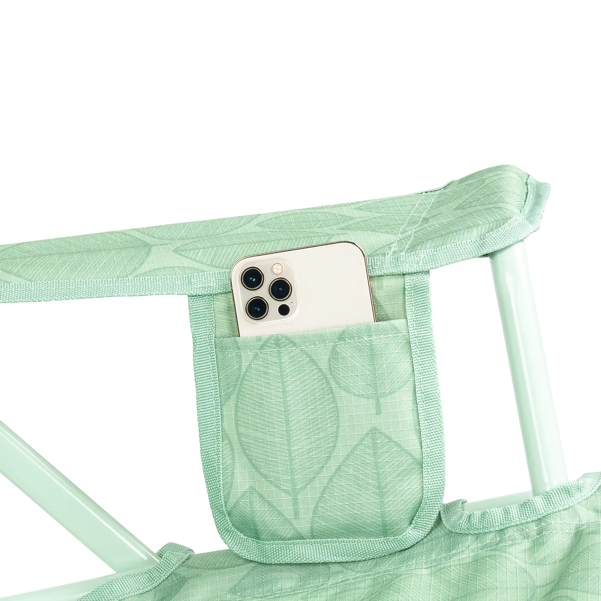 Luxury Camp Kickback Rocker - Choice 345 - Heavy-Duty Kickback Rocker with Beverage Holder Detail