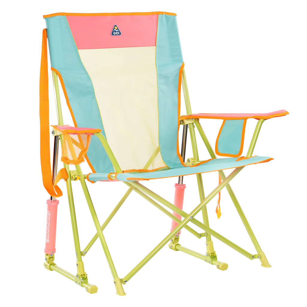 Heavy-Duty Freestyle Comfort Pro Rocker - Choice 375 - Heavy-Duty Kickback Rocker with Beverage Holder - Sweet Tea