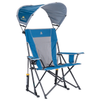 Patented Spring-Action SunShade Rocker - Choice 550 - RoadTrip Rocker Smooth Motion Camp Chair - Neptune Blue
